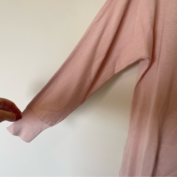 Cullen Pink Asymmetrical Hem Silk Cashmere Sweater Small - Picture 3 of 6